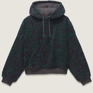 Vans Collett Boucle sherpa Loose Pullover Hoodie size medium new
